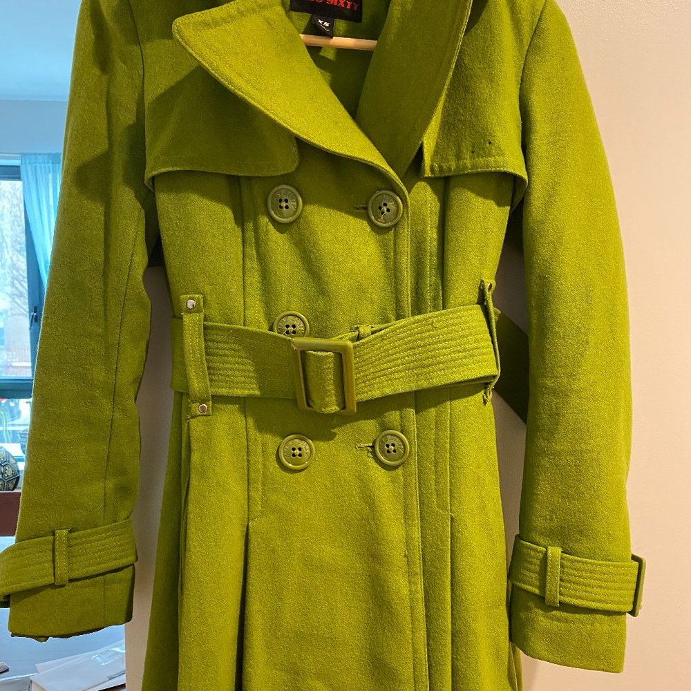 Fun Green Peacoat Jacket